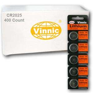 400 Batteries CR2025 DL2025 3V Coin Cell Lithium Vinnic  