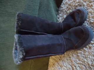 womans SOFT SUEDE MUKLUK BROWN BOOTS FUR LINED ARCTIC  