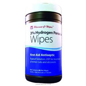  3% Hydrogen Peroxide Wipes, Wipes Hydrogen Perox Cann 40Ct 