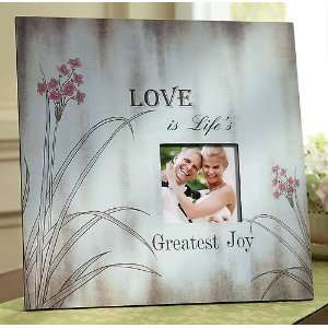  Picture Frame w/ Love Message & Flower Accent Everything 