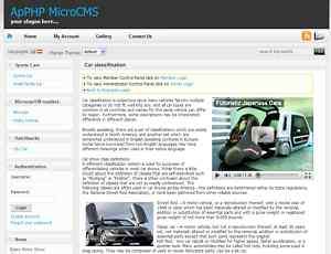 PHP Micro CMS (Content Management System script)  