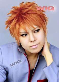Bleach Ichigo Kurosaki Short Pumpkin Orange Cosplay Hair Wig  