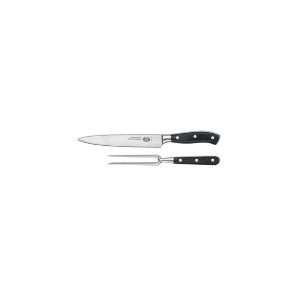Victorinox   Swiss Army 7.7243.2   2 Piece Forged Carving Set w/ Black 