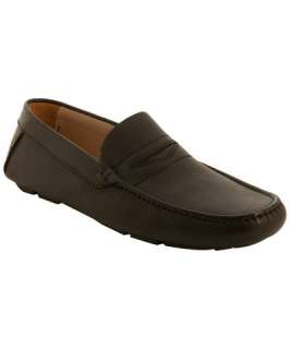 Testoni black leather Foderato driving loafers