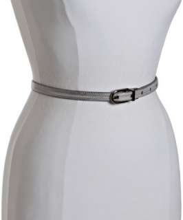 Calvin Klein grey snakeskin reversible skinny belt