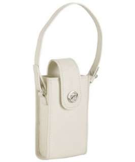 Chanel ivory pebble leather cell phone holder  