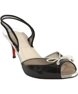 Christian Louboutin black mesh and patent Une Fille 70 dOrsay 