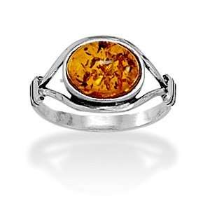  Oxidized Amber Ring (7) Jewelry