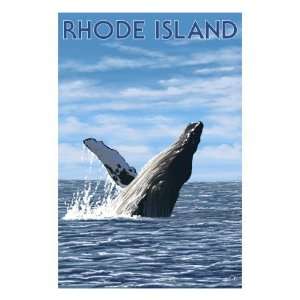 Rhode Island, Humpback Whale Giclee Poster Print, 24x32