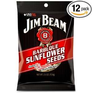 Jim Beam Barbeque Sunflower Seeds, 2.5 Ounce Bags (Pack of 12)