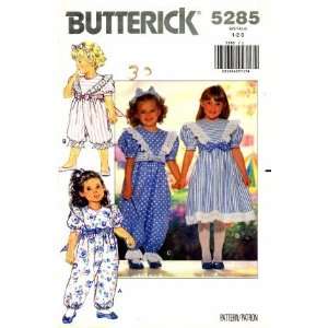  Butterick 5285 Sewing Pattern Girls Dress Jumpsuit 