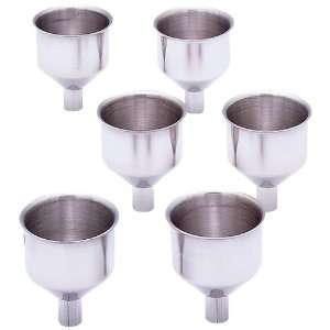  New Maxam 6pc Large Stainless Steel Flask Funnel Set 
