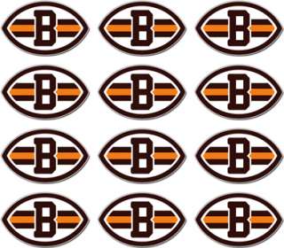 Sheet of 12 Cleveland Browns NFL Decals Sticker  