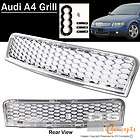 2002 2005 AUDI A4 B6 RS STYLE CHROME ABS MESH FRONT HOOD GRILL GRILLE