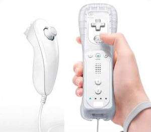   REMOTE CONTROLLER WITH WRIST STRAP + NUNCHUCK FOR NINTENDO WII  