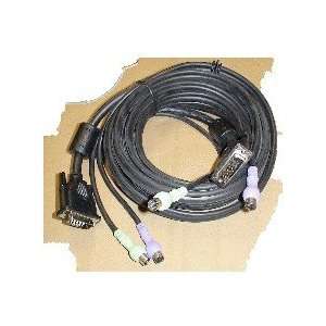  10 Ft DVI Analog KVM 3in1 Cable Set Electronics