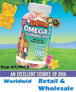 il Critters Omega 3 Gummy Fish,180 ct,with DHA & Multi Vitamins C/D3 