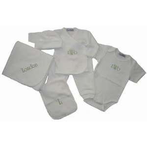   Luxury Baby Monogrammed Layette Set   Monogrammed Baby Clothes Baby