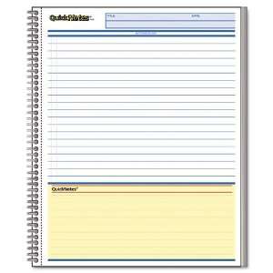 Cambridge Wirebound Business Notebook, Ruled, Letter, White, 80 Sheets 
