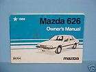 1987 MAZDA 626 OWNERS MANUAL SERVICE GUIDE BOOK 87  
