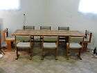 danish modern teak tile drop leaf dining table 8 chairs