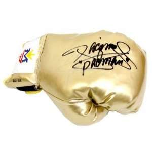 Manny Pacquiao Signed Autographed Gold Boxing Glove Psa/dna 