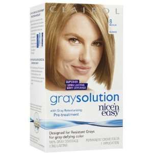   Easy Gray Solution Hair Color, Medium Blonde (008) (Quantity of 4
