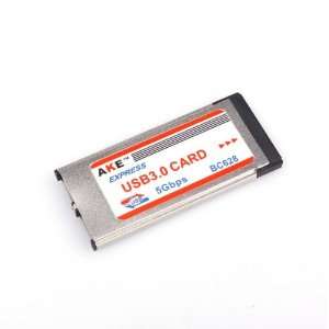  BestDealUSA Express Card 34mm To 2 Port USB 3.0 Expresscard 