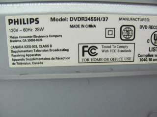 You are viewing a used Philips DVDR3455H HDD DVD Player Recorder