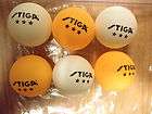 PING PONG BALLS   STIGA 3 Star 40mm Balls   Orange & White Table 