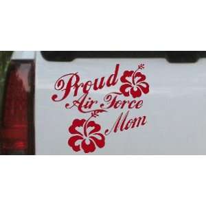 Proud Air Force Mom Hibiscus Flowers Military Car Window Wall Laptop 
