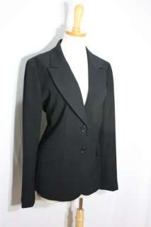 MINT ANN TAYLOR LOFT BLACK SUIT WORK BLAZER JACKET 6  