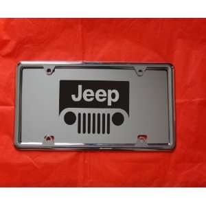    JEEP LASER ENGRAVED MIRROR LICENSE PLATE FREE FRAME Automotive
