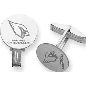    Sterling Silver NFL Arizona Cardinals Logo Cuff Links Jewelry