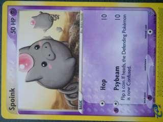 Pokemon card Spoink, from Ex Dragon set, card # 74/97  