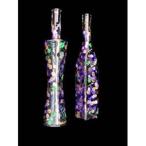  Mothers like Wine Design   Hand Painted   Glass Bottle Set 