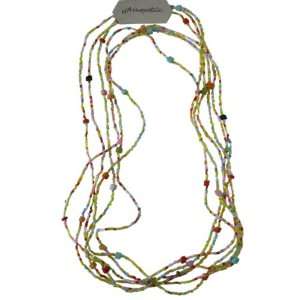   Bead Necklace   Multi Strand Colorful Long Bead Necklace Toys & Games