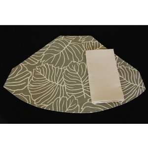 Pacific Table Linens Tropical #Cobblestone Wedge Placemats & Napkins 