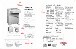Genicom 4840e 800LPM Line Impact Dot Matrix Printer  