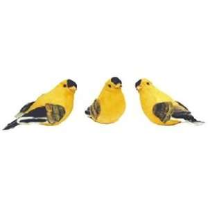   Accents Medium Bird Finch 3 3/4 Feather Yellow/Black