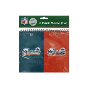  nfl miami dolphins 2 pack memo pad   Case of 72 