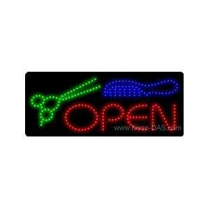  Barber Salon Open Outdoor LED Sign 13 x 32