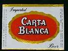 1970s Mexico beer label Cerveza Carta Blanca Imported Wisdom LA 70mm 
