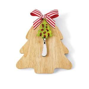    Shaped 9 1/4 Inch Wood Cutting Board with Spreader