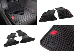 All Weather Rubber Floor Mats With Audi Sport Logo Black A4 S4 