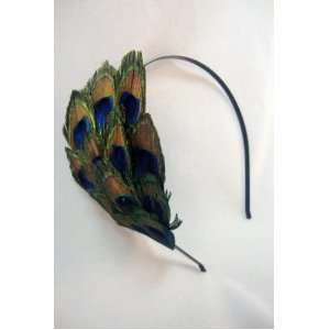  Vivid Peacock Eye Feather Headband