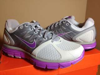 2011 Womens Nike Lunarglide 2 SZ 8 Grey Purple White  
