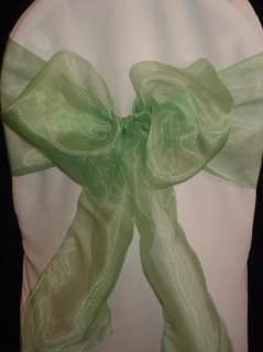 100 CLOVER ORGANZA WEDDING BANQUET CHAIR SASHES BOWS  