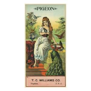  Virginia, Pigeon Brand Tobacco Label Giclee Poster Print 