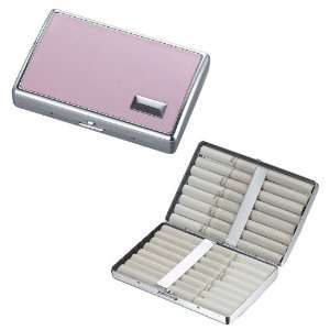  Visol Cynthia Pink Leather Double Sided Cigarette Case 